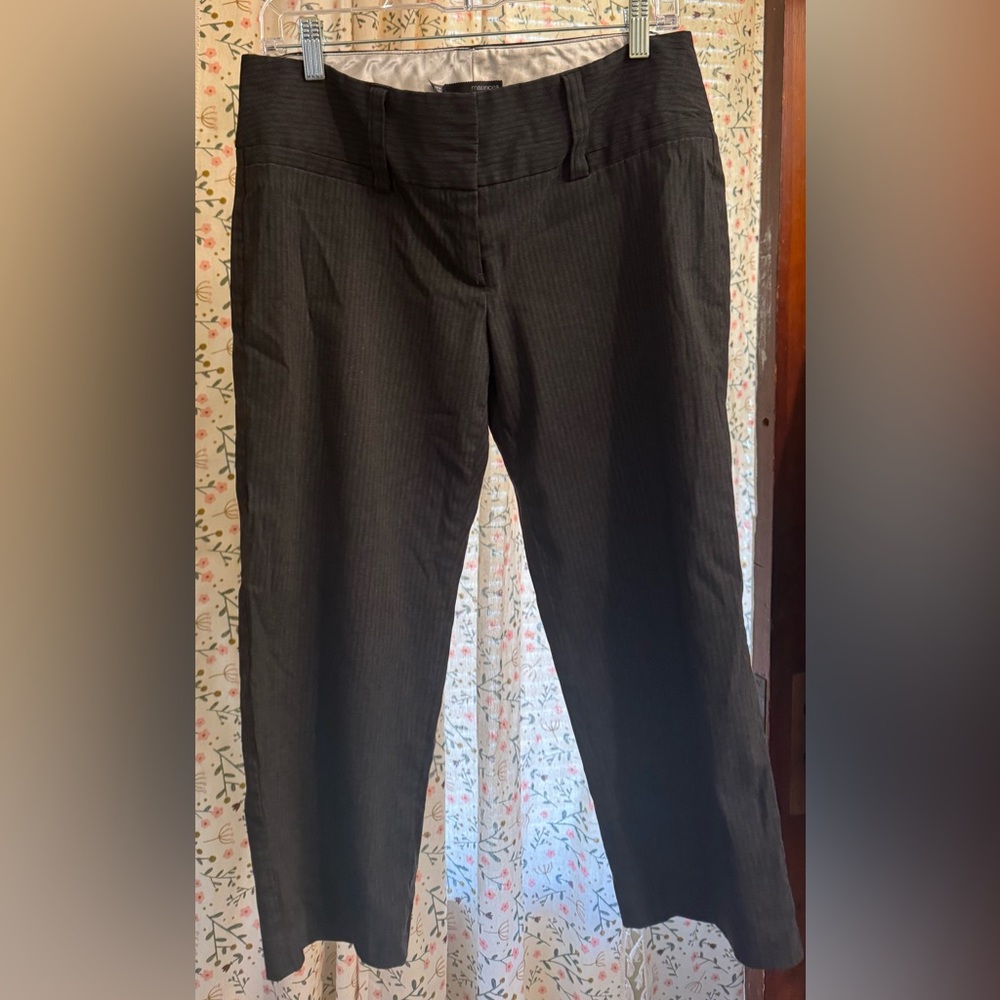 Women’s Black Pinstripe Crop Pants